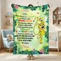 Marsupilami suave manta personalizada de dibujos animados con nombre Decoración del hogar Regalo de cumpleaños para el Día de la Madre | Callie × Marsupilami