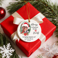 Personalizado Siempre y para siempre en nuestros corazones Adorno navideño con foto de cardenal y nombre Regalo conmemorativo por la pérdida de un ser querido