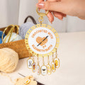 Kit de marcadores de punto bordados personalizados con nombre Regalo de cumpleaños navideño para amantes del ganchillo y el punto