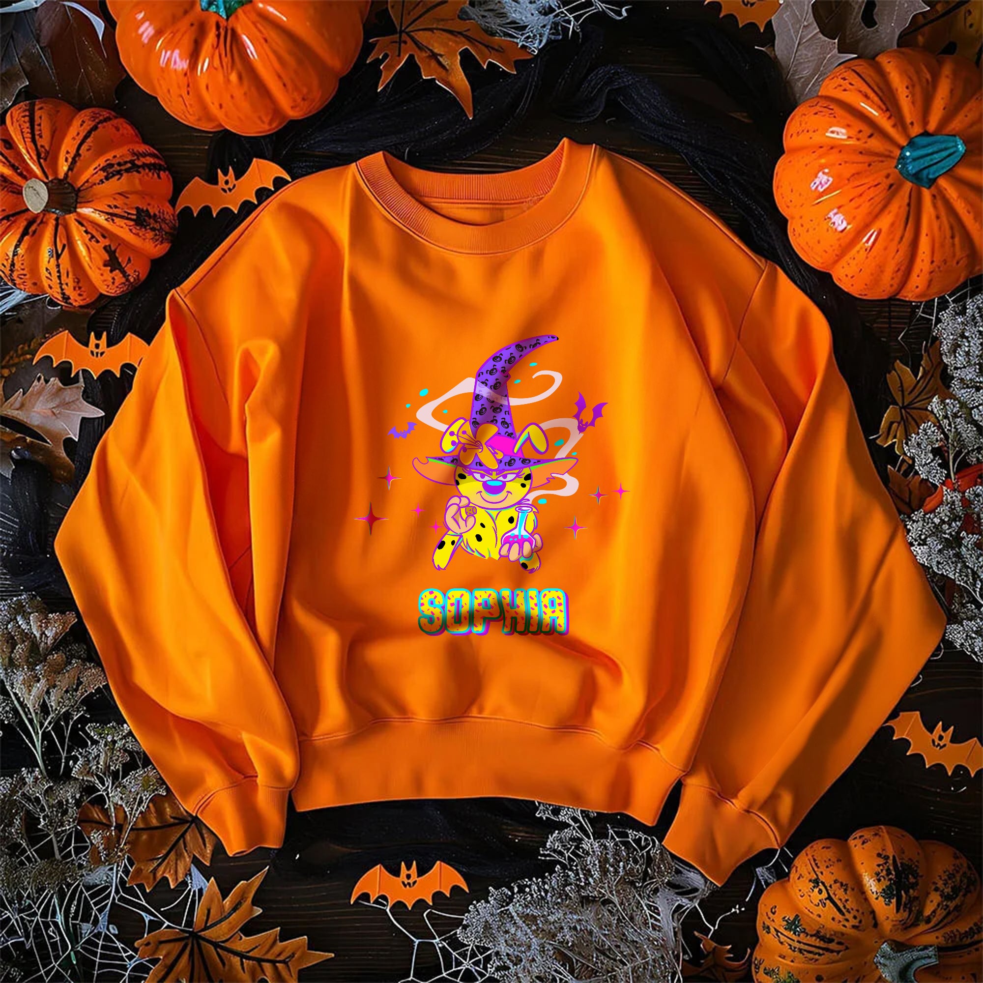 Personalizado de Marsupilami Camiseta Sudadera Sudadera con Capucha con Nombre Regalo de Halloween para Mujer | Callie × Marsupilami®.