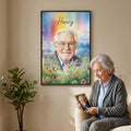 Personalizado Arco Iris Floral Acuarela Foto Giclee Impresiones en Lienzo Regalo conmemorativo para la familia