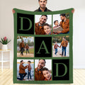 Personalizada Multicolor 6 Fotos Manta con DAD Día del Padre Cumpleaños Regalo para Papá Abuelo
