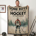 Manta blanda personalizada con nombre y número de jugador de hockey Cumpleaños Uso diario Día del partido Regalo para aficionados al hockey Atletas
