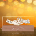 Lámpara de noche LED personalizada con base de madera y 1-4 nombres Día de la Madre Decoración de guardería Regalo de cumpleaños para mamá Niños