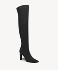 VersaStyle Pointed Toe Block Heel Over-the-Knee Boot - Black / US 9.5 | EU 41 | UK 7.5