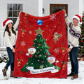 Árbol de Navidad personalizado Copo de nieve Suave manta con 2-6 nombres y texto Decoración del hogar Regalo de Navidad para la familia Amigos