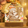 Lámpara de noche acrílica personalizada con nombre y base de madera Decoración de habitación Regalo de cumpleaños para el Día de la Madre para la nueva mamá