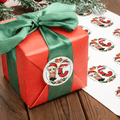 Personalizado Cartoon Character Christmas Letter Set de 2 Pegatinas impermeables con inicial y nombre Christmas Festival Party Favors for Family Friends