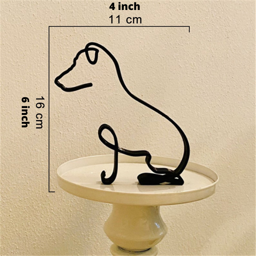 ArtZ® Iron Dog and Cat Sculptures - Pastoral Dog