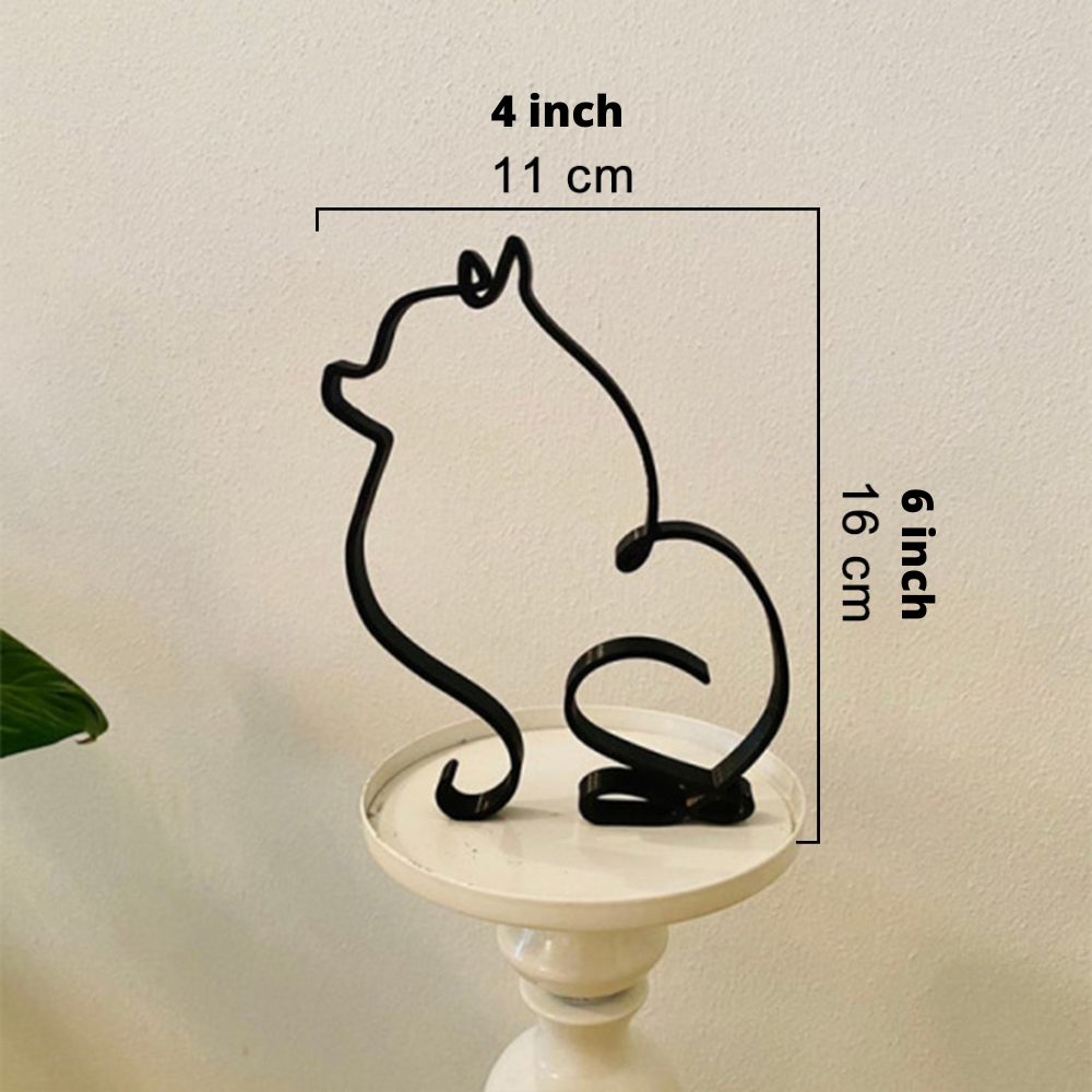 ArtZ® Iron Dog and Cat Sculptures - Pomeranian