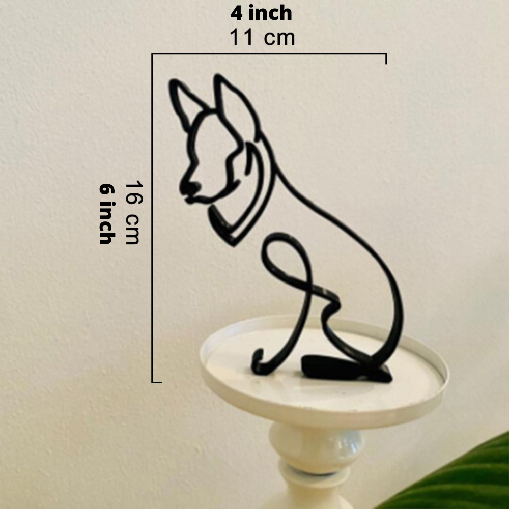 ArtZ® Iron Dog and Cat Sculptures - German Shepherd