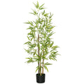 4ft Fake Bamboo Plants, Artificial Plants with Pot for Home Office Living Room Decor