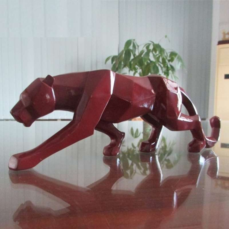 ArtZ® Panther Sculpture - Red / 9.8 inch by 3.1 inch by 1.8 inch