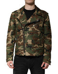 Men's Multicolor Camouflage Nylon Biker Jacket Clothing