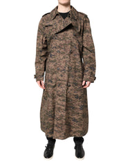 Men's Multicolor Camouflage Double Breasted Coat Jacket Clothing