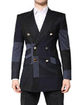 Men's Multicolor Patchwork Jacket Coat Suit Blazer