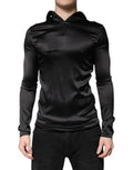 Men's Silk Turtleneck Black Elastane