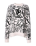 Women's Logo-Print Virgin Wool Sweater White