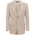 Men's Beige Wool Blazer Clothing