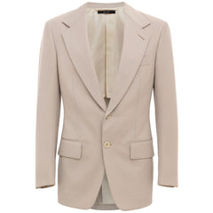 Men's Beige Wool Blazer Clothing