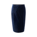 Women's Blue Cotton Midi Skirt