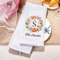Toalla de Té Personalizada con Corona de Calabaza con Iniciales Súper Absorbente Suave Waffle con Texto Halloween Acción de Gracias Regalo para la Familia Entusiasta de la Cocina
