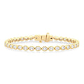 Oval Bezel Lab Diamond Tennis Bracelet