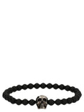Alexander McQueen Skull Beaded Bracelet — Black
