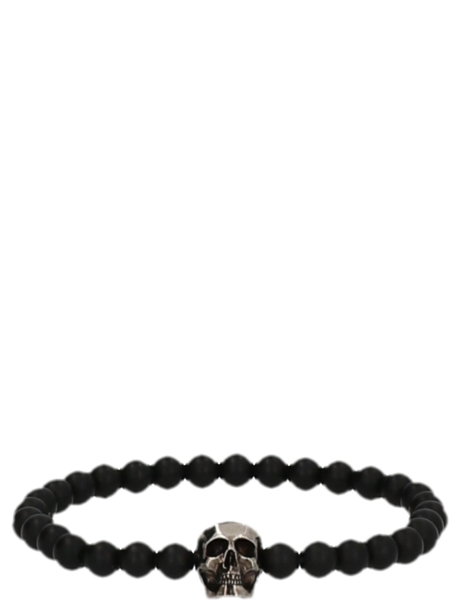 Alexander McQueen Skull Beaded Bracelet — Black