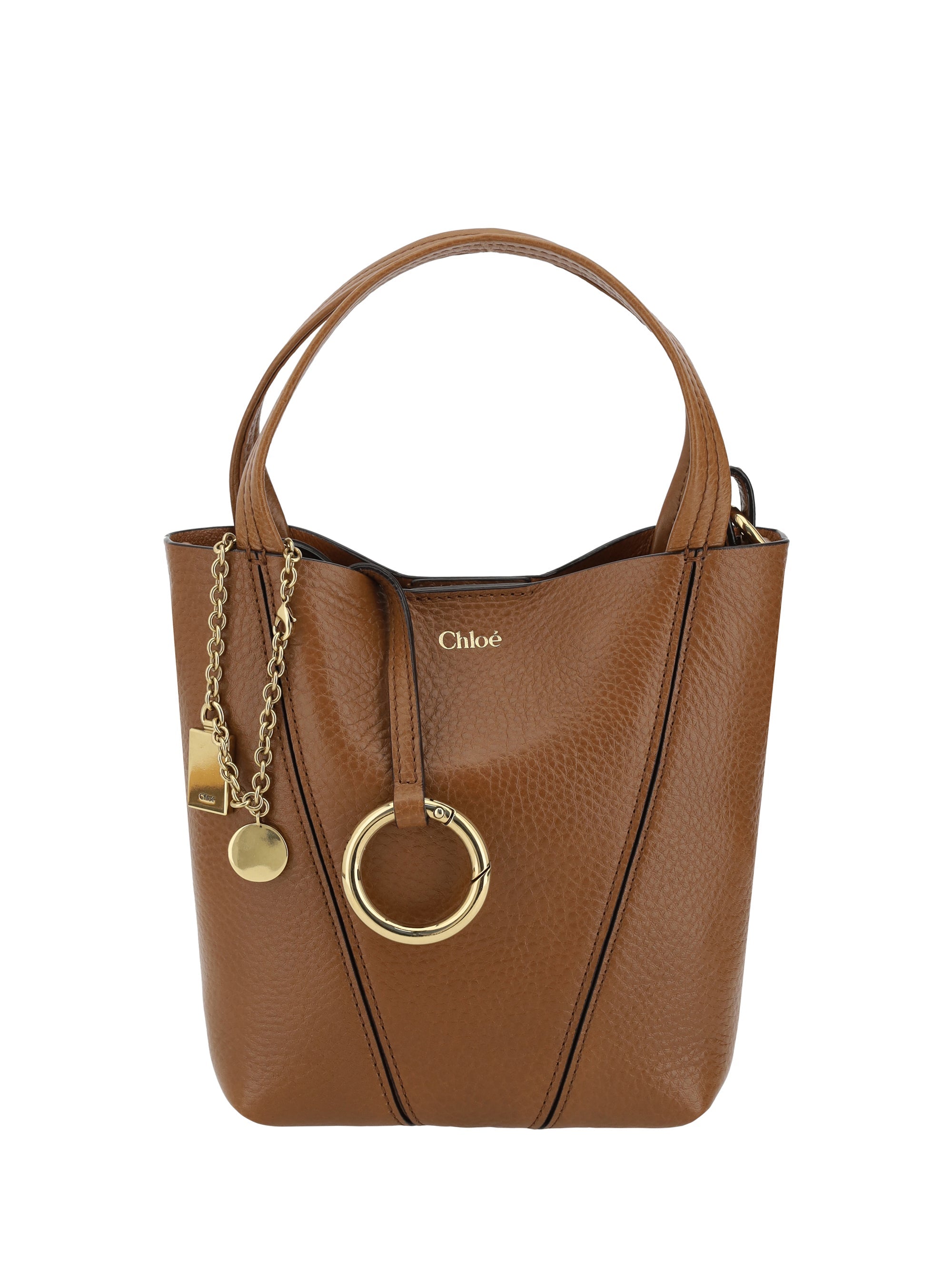 Chloé Spin Shoulder Bag — Brown