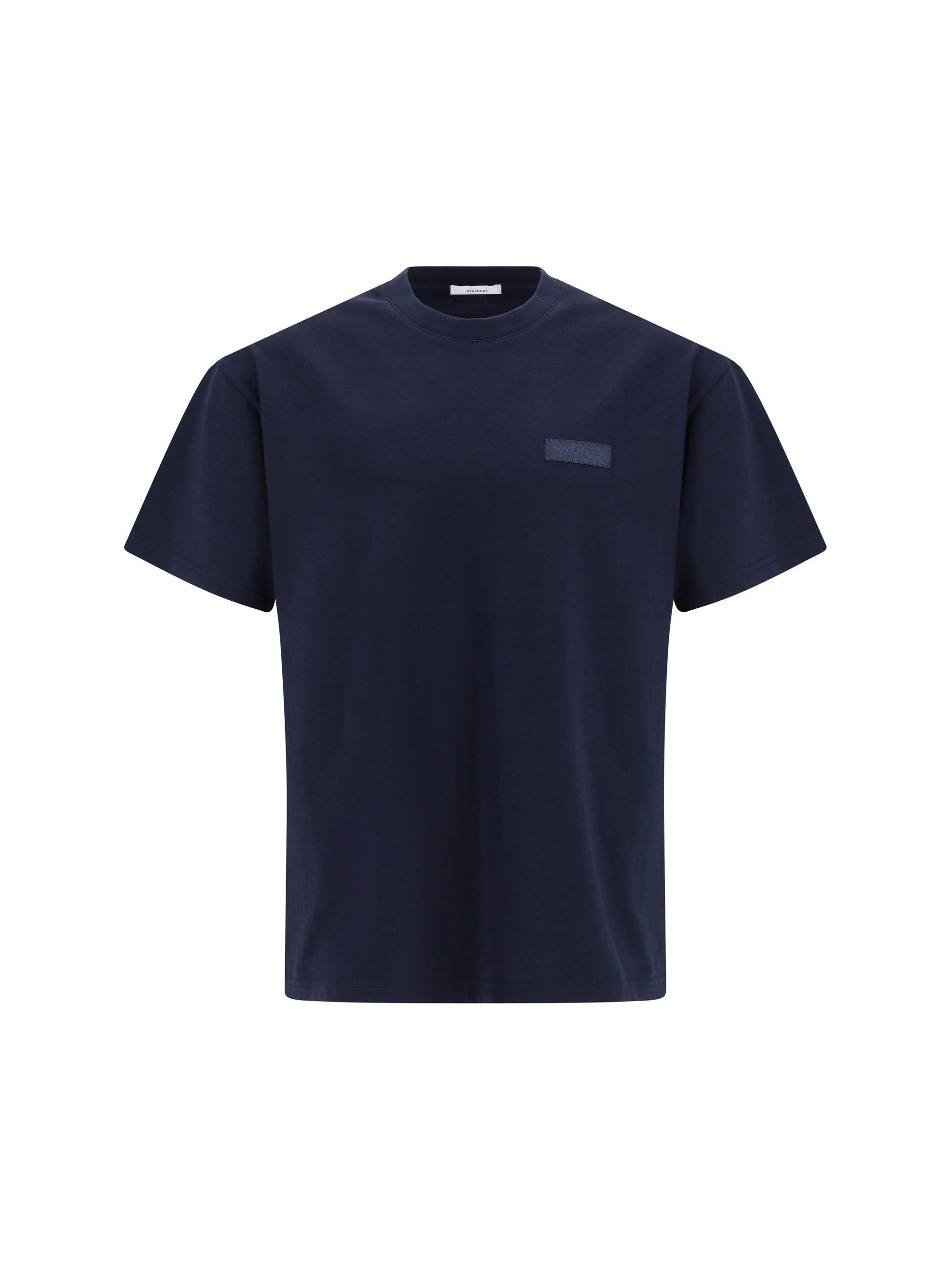 Givenchy Logo-Patch Cotton T-Shirt — Navy