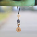 Cruz de silicona personalizada de madera de haya Adorno para colgar en el coche con texto grabado Accesorios de coche Oración Fe Regalo para Cristiano