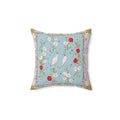 Blossom Court Herons Throw Pillow