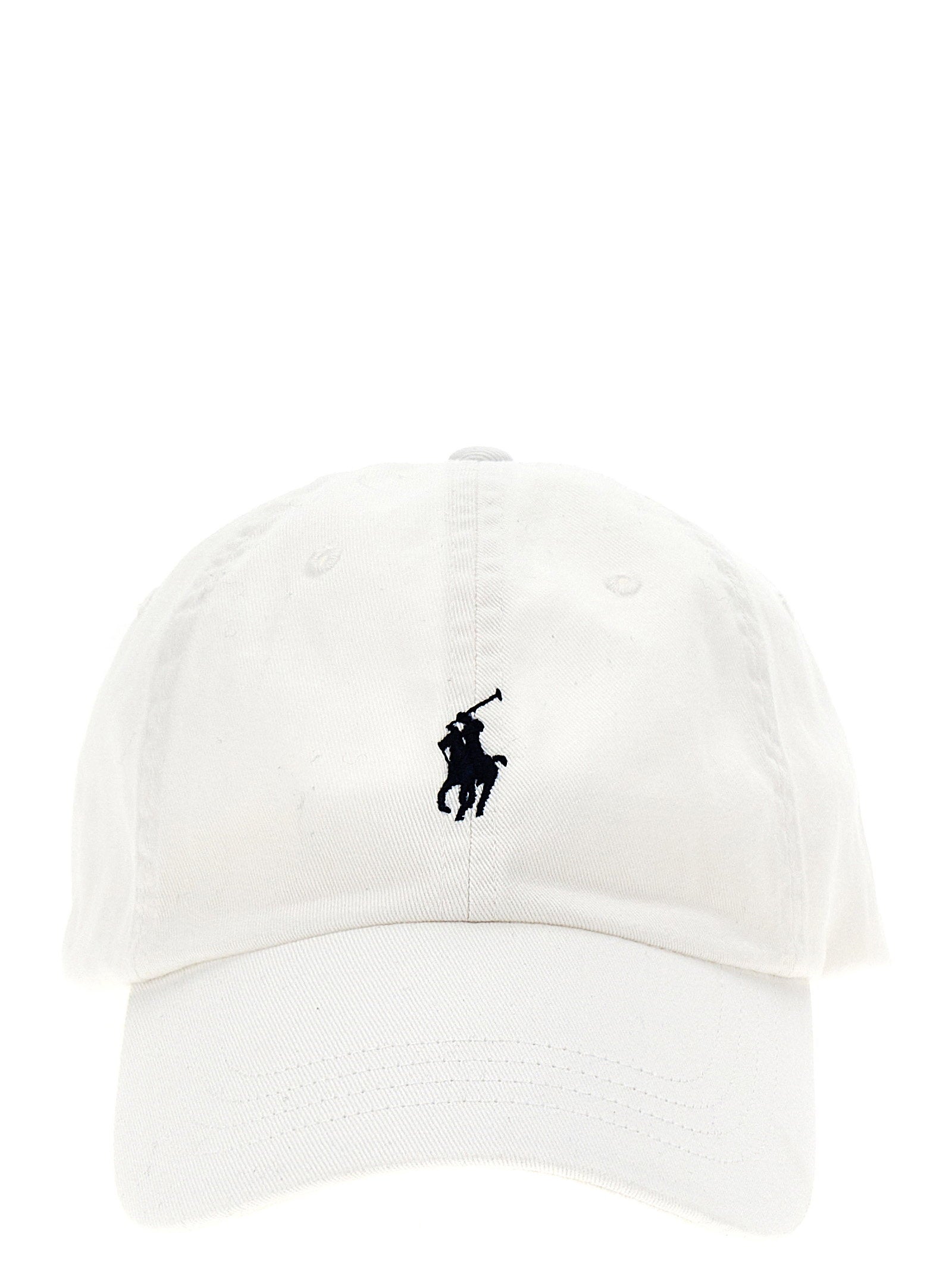 Polo Ralph Lauren Logo-Embroidered Baseball Cap — White