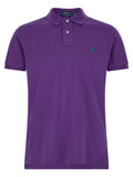 Polo Ralph Lauren Logo-Embroidered Piqué Cotton Polo — Purple