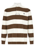 Polo Ralph Lauren Striped Cotton Jersey Polo — Brown