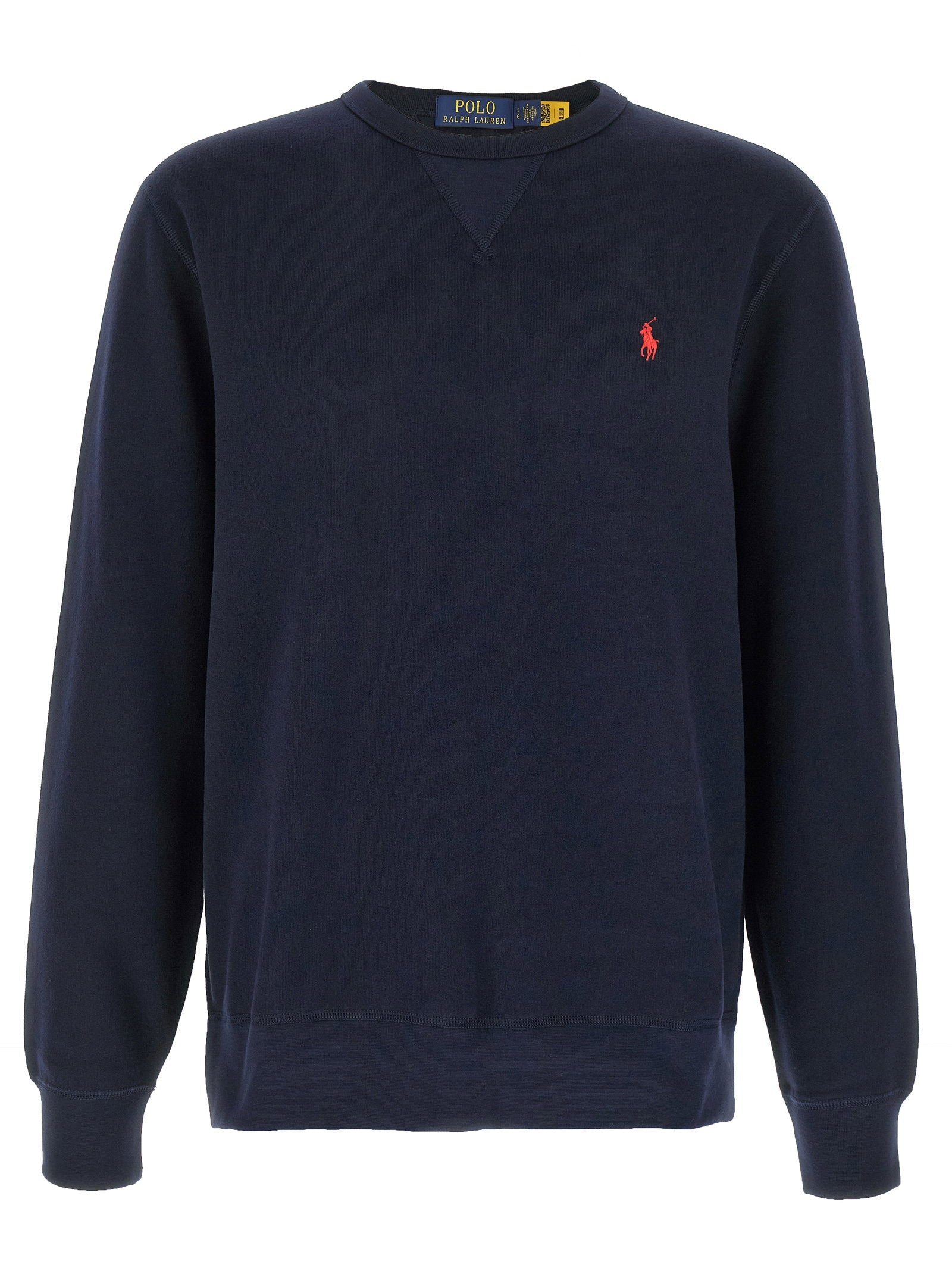 Polo Ralph Lauren Logo-Embroidered Cotton Fleece Sweatshirt — Navy