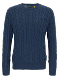 Suéter de algodón con punto trenzado de Polo Ralph Lauren — Azul marino