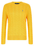 Suéter de algodón trenzado Cable-Knit de Polo Ralph Lauren — Amarillo
