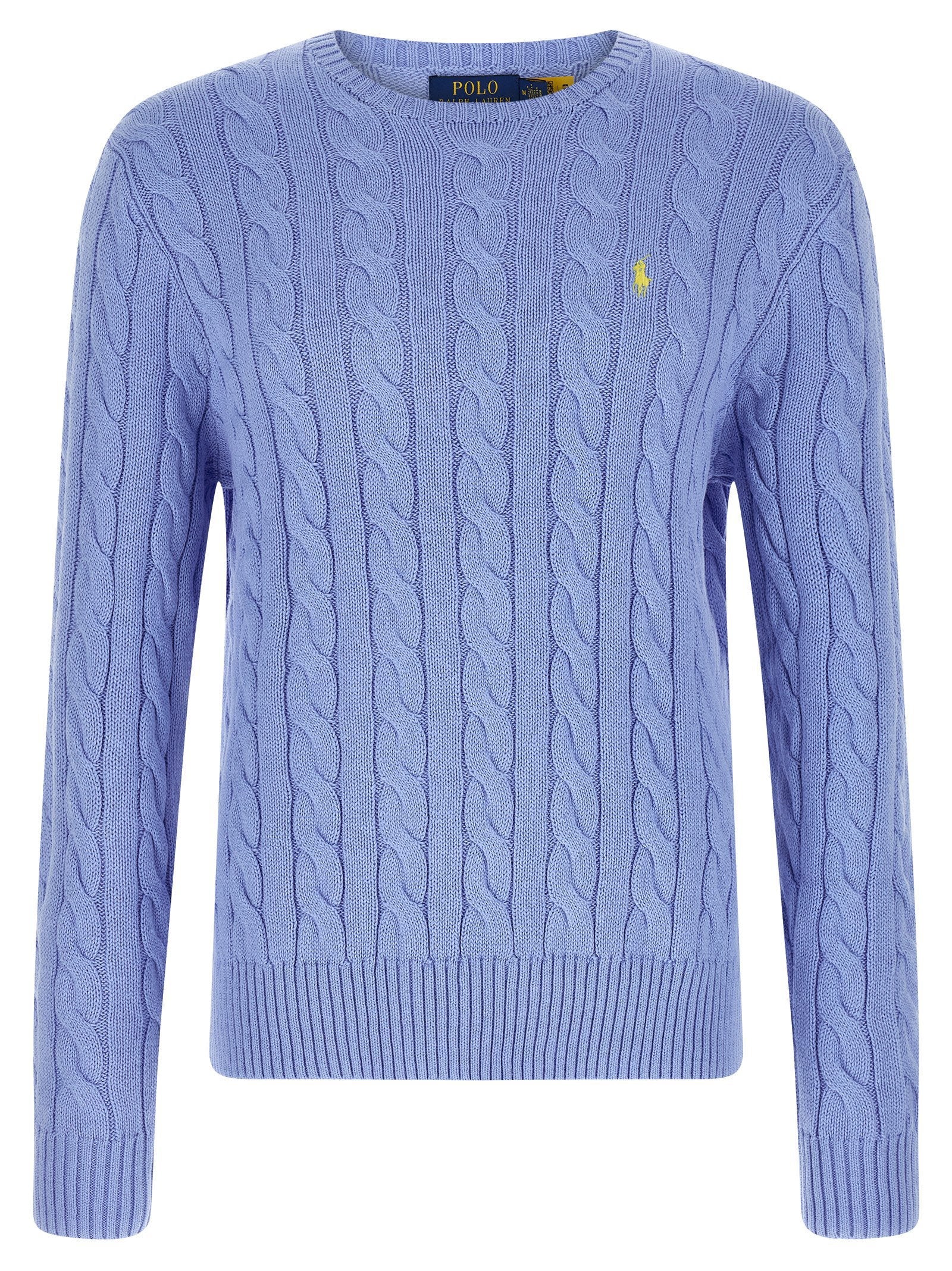 Polo Ralph Lauren Cable-Knit Cotton Sweater — Blue