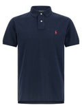 Polo Ralph Lauren Logo-Embroidered Piqué Cotton Polo Shirt — Navy