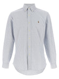 Polo Ralph Lauren Striped Oxford Cotton Shirt — Blue