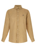 Polo Ralph Lauren Linen Button-Down Shirt — Camel