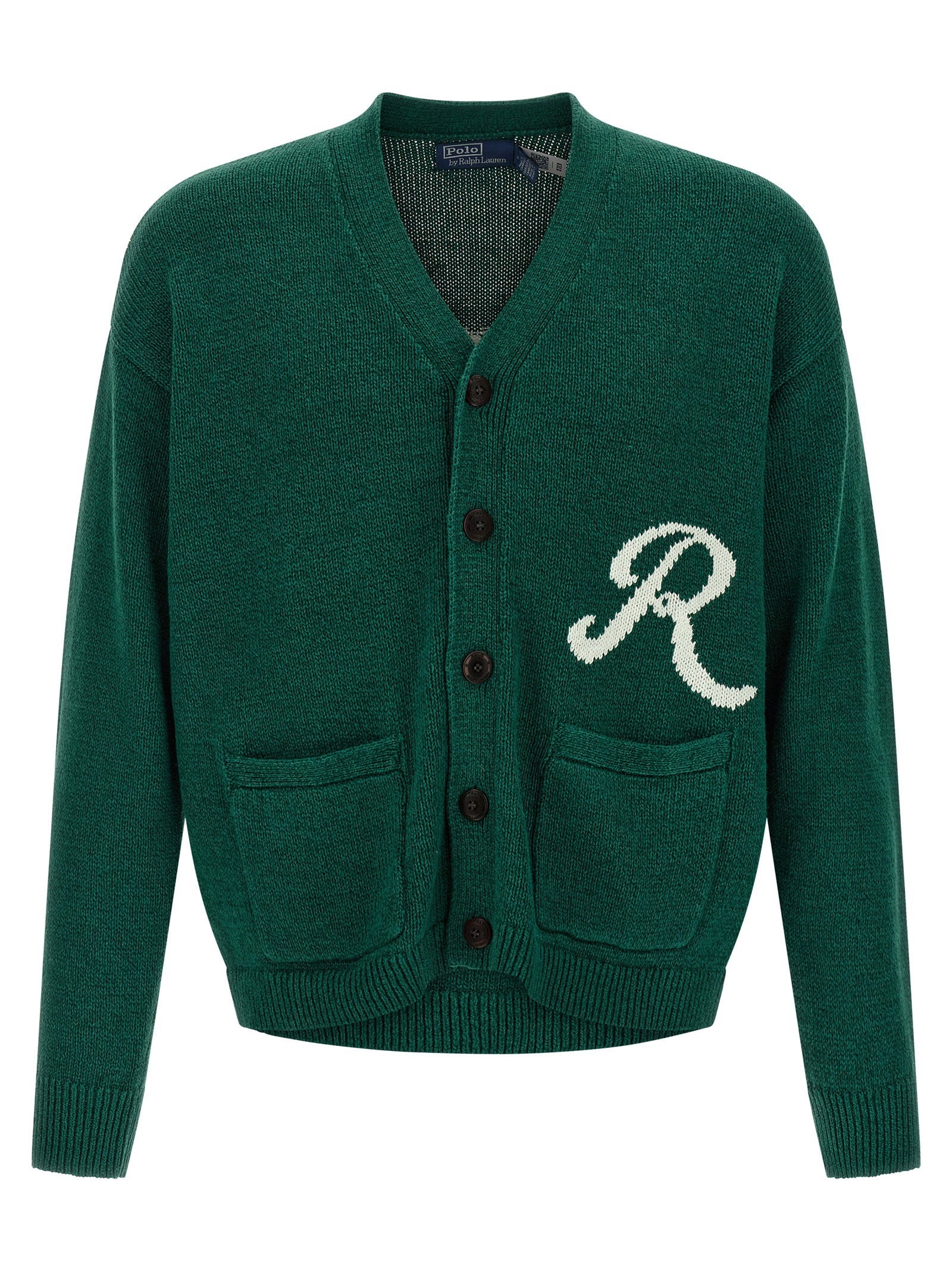 Polo Ralph Lauren Intarsia Logo Cardigan — Green