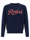 Polo Ralph Lauren Intarsia Logo Sweater — Navy