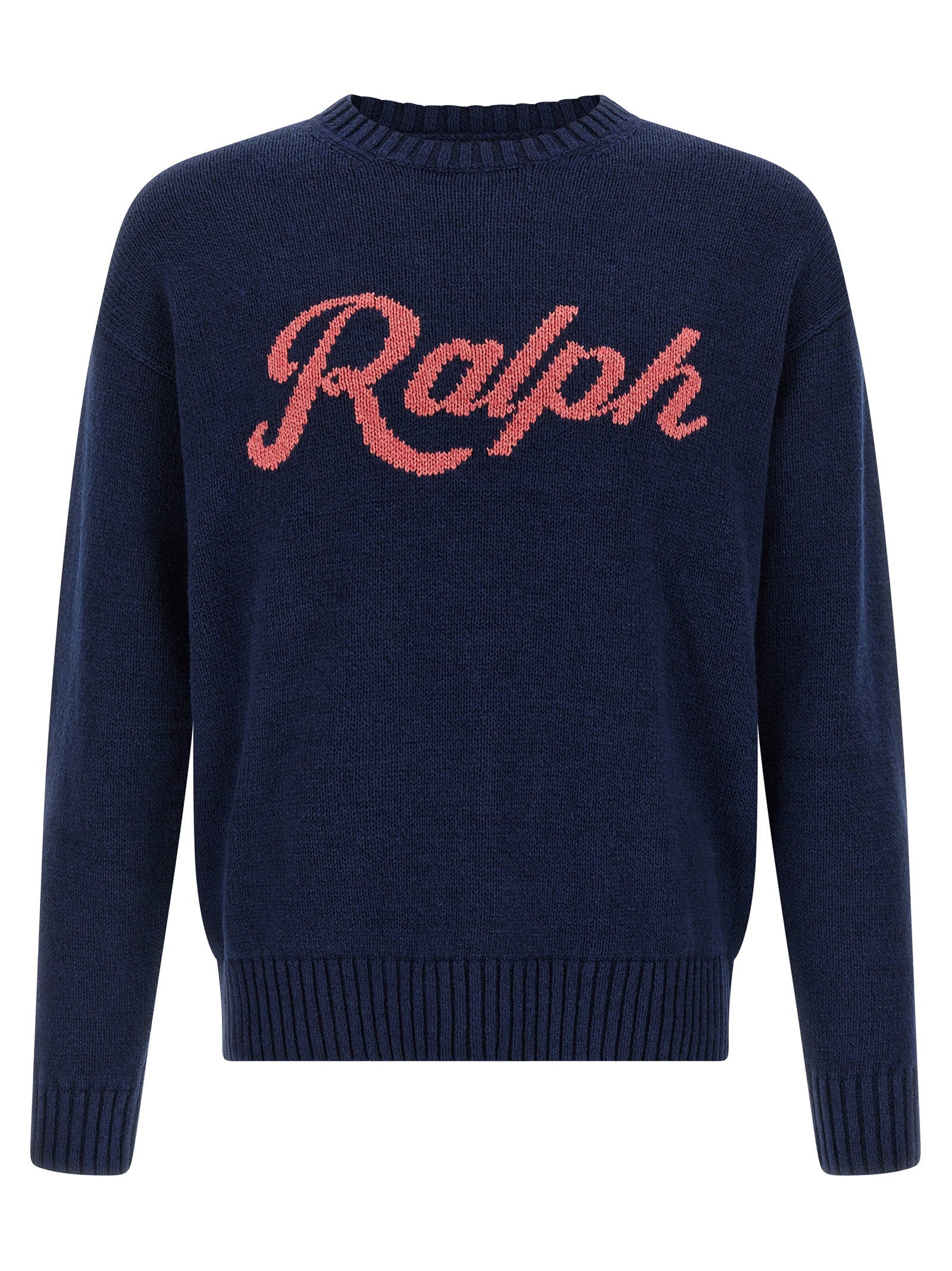 Polo Ralph Lauren Intarsia Logo Sweater — Navy