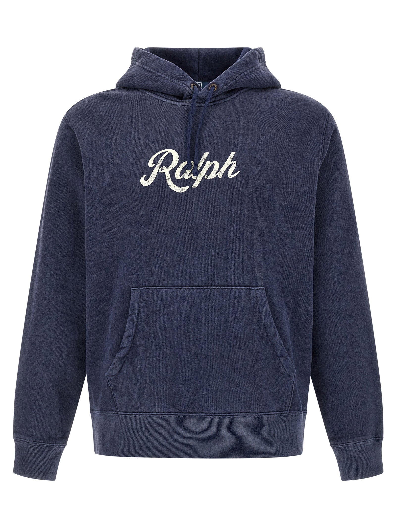 Polo Ralph Lauren Logo-Embroidered Cotton Hoodie — Navy
