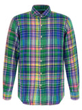 Polo Ralph Lauren Madras Plaid Linen Shirt — Green