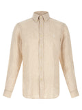 Polo Ralph Lauren Striped Linen Shirt — Beige