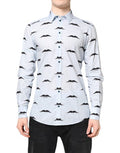 Men's Light Blue Cotton Martini Formal Dress Shirt